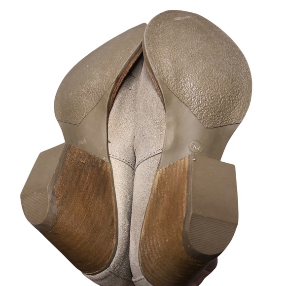 Free People X Matisse Shamus Slouch Suede Boots Wo's 9 Beige Tan Western Boho - Picture 5 of 8